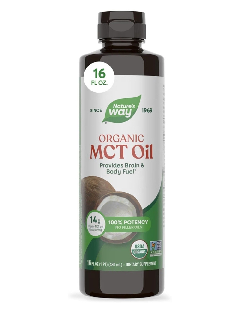 Organic MCT Oil - Green and White